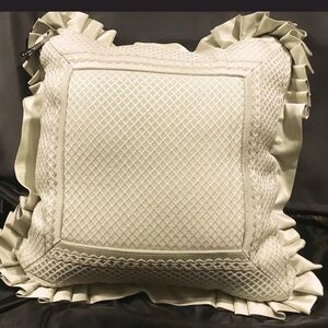 J.Queen New York Leonardo 20" Square Embellished Decorative Pillow Celadon Green